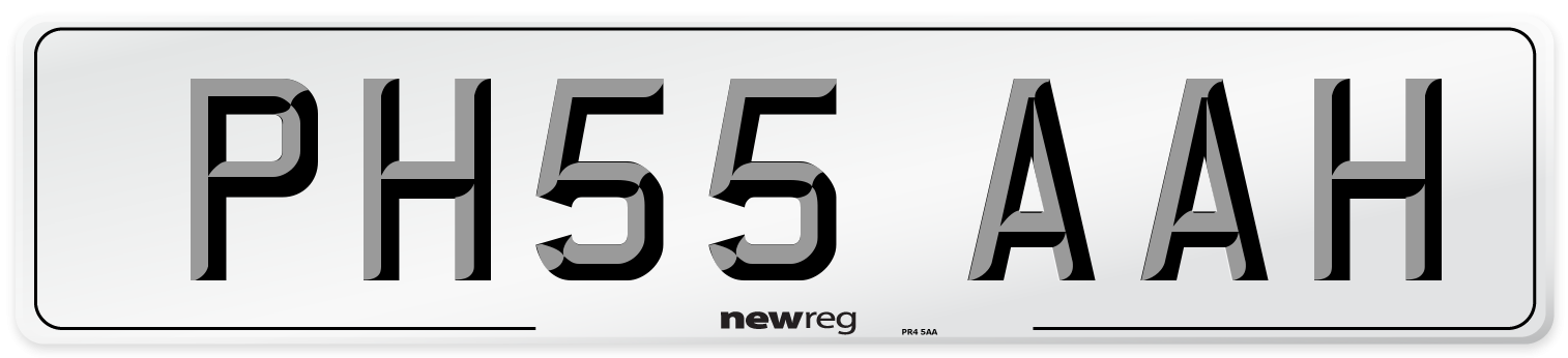 PH55 AAH Front Number Plate