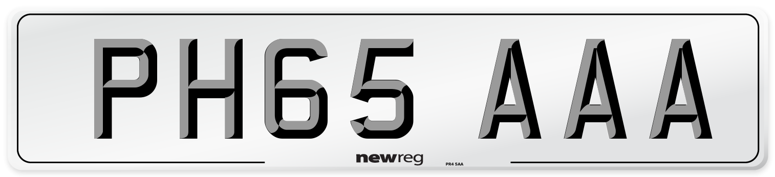 PH65 AAA Front Number Plate