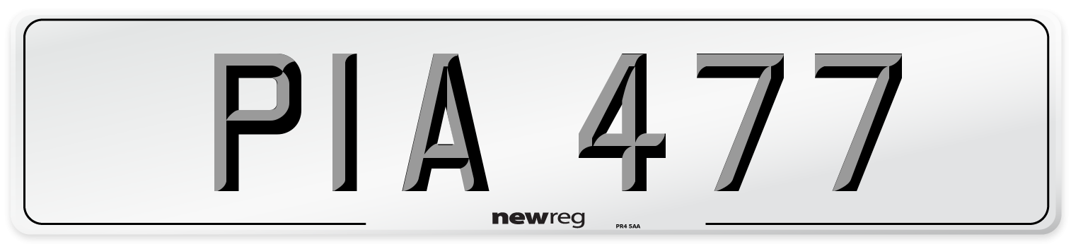 PIA 477 Front Number Plate