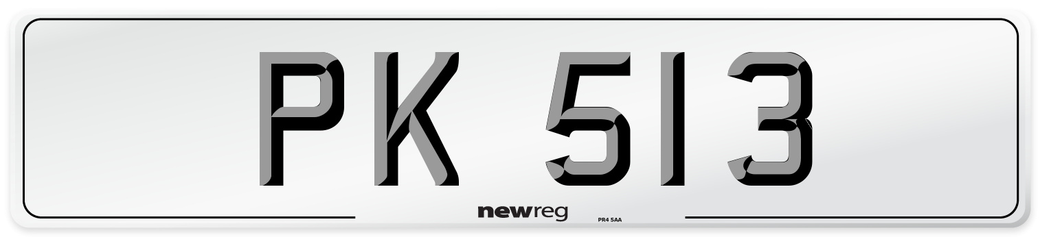 PK 513 Front Number Plate