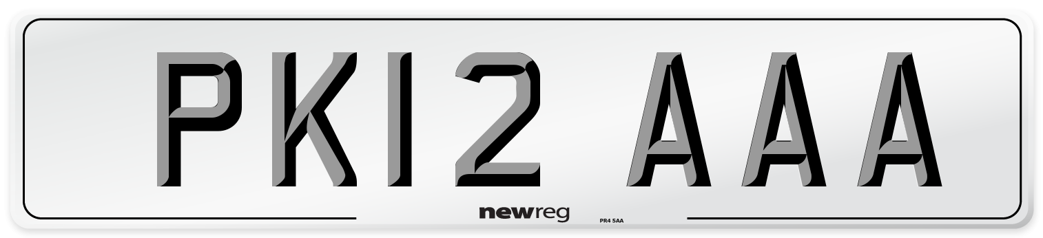 PK12 AAA Front Number Plate