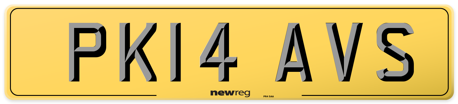 PK14 AVS Rear Number Plate