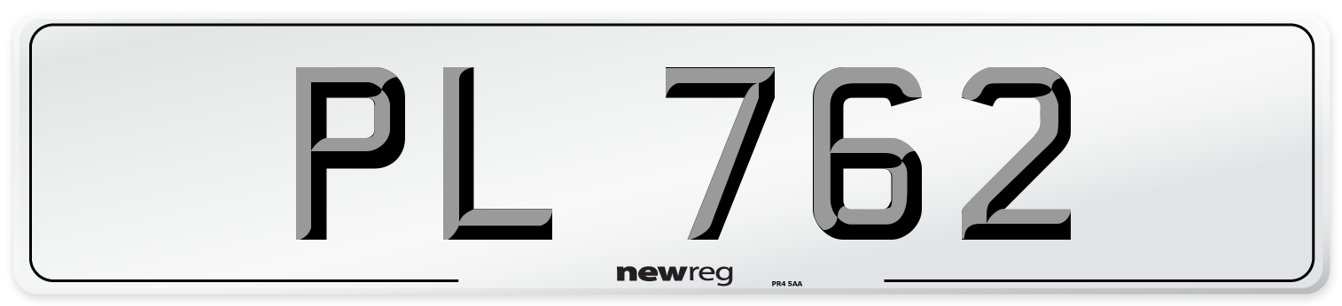 PL 762 Front Number Plate