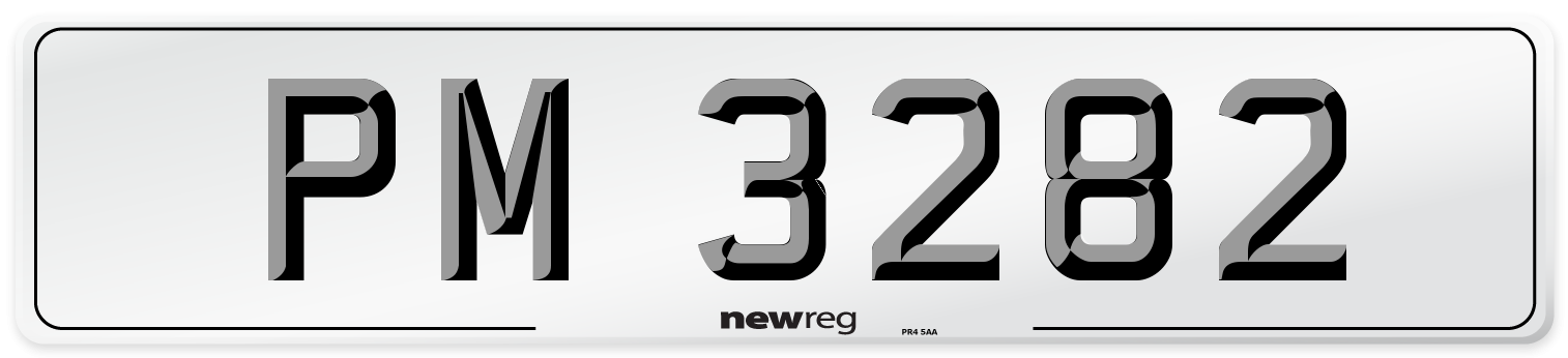 PM 3282 Front Number Plate