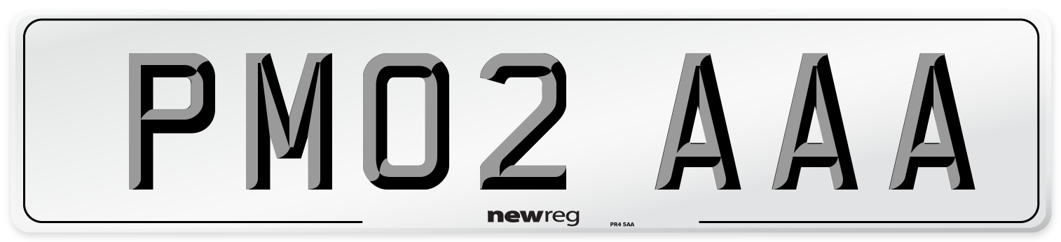 PM02 AAA Front Number Plate