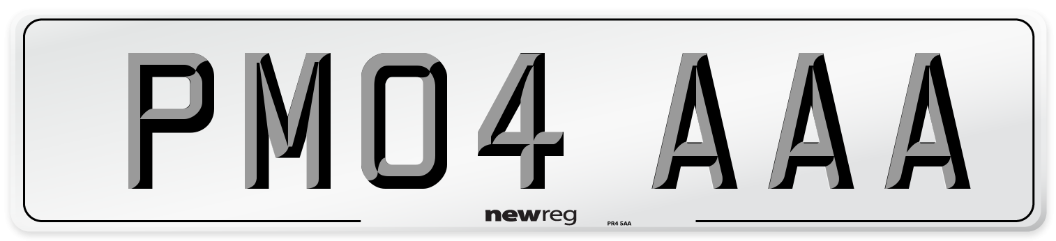 PM04 AAA Front Number Plate