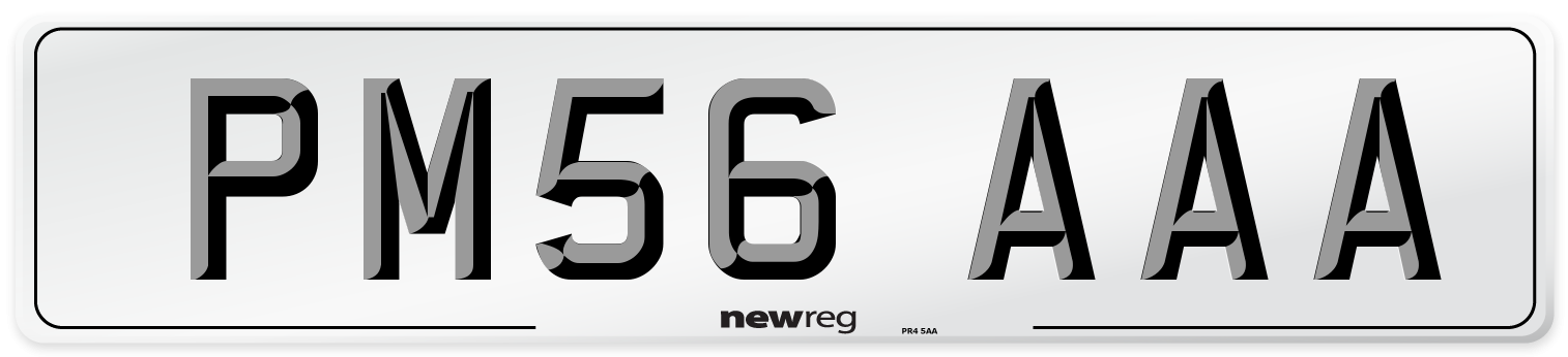 PM56 AAA Front Number Plate