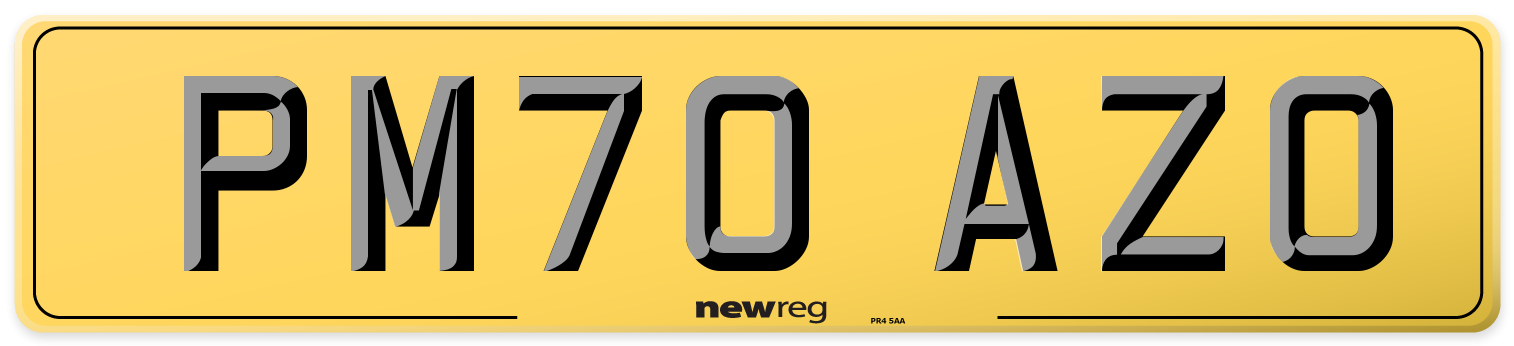 PM70 AZO Rear Number Plate