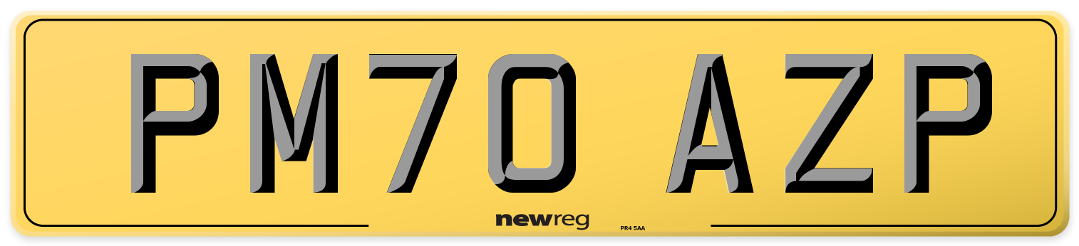 PM70 AZP Rear Number Plate