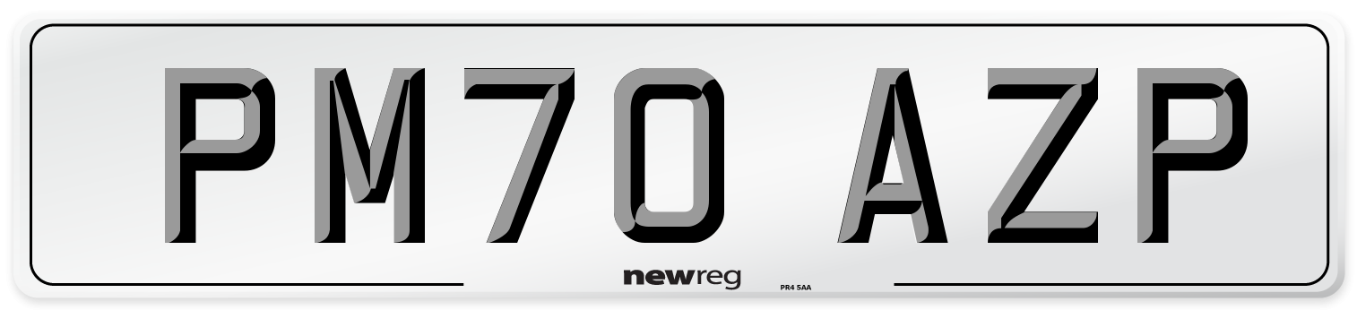 PM70 AZP Front Number Plate