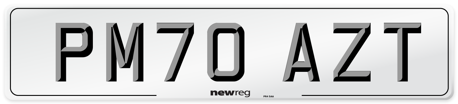 PM70 AZT Front Number Plate