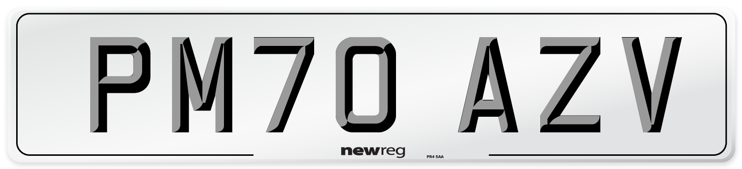 PM70 AZV Front Number Plate