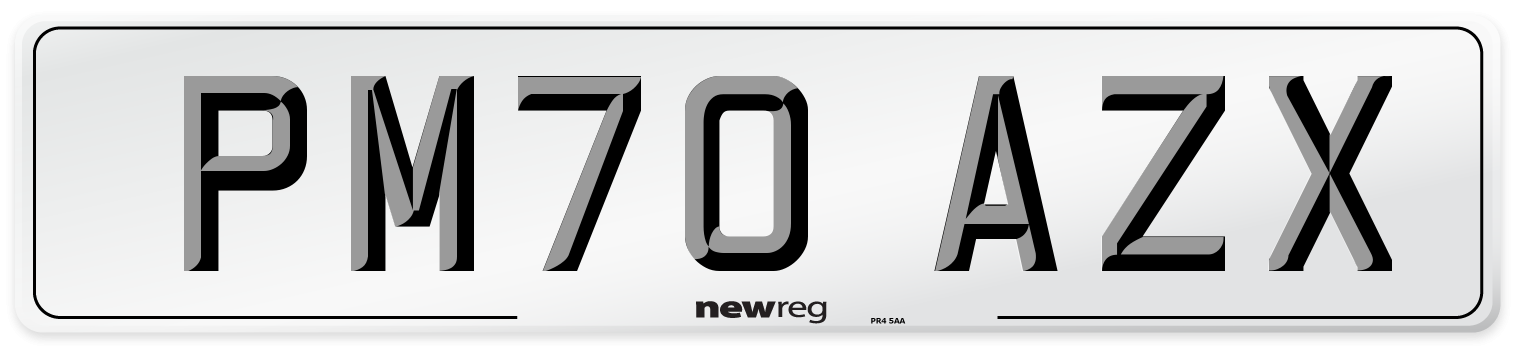 PM70 AZX Front Number Plate