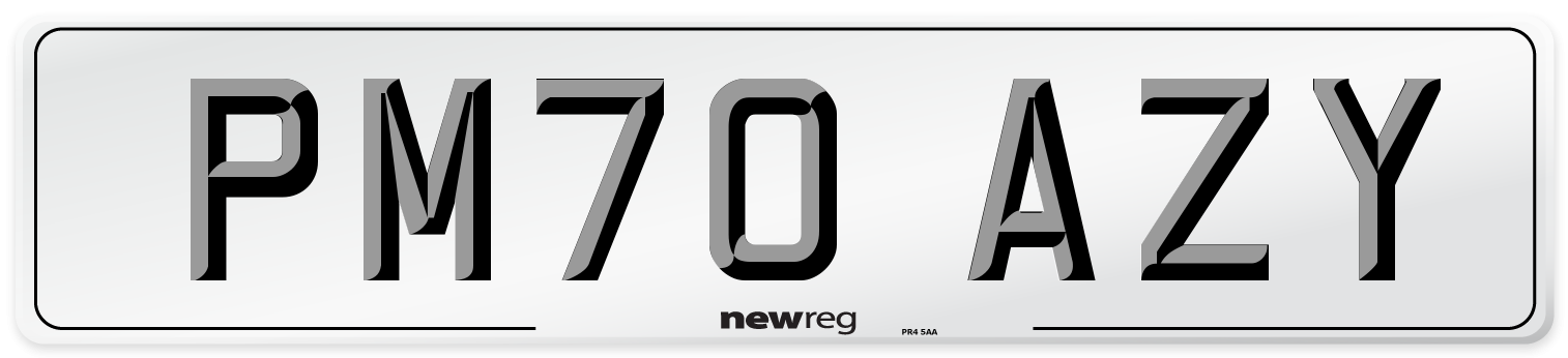 PM70 AZY Front Number Plate