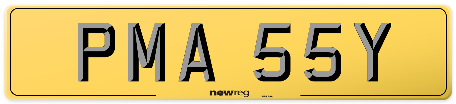 PMA 55Y Rear Number Plate