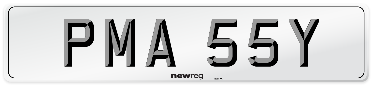 PMA 55Y Front Number Plate