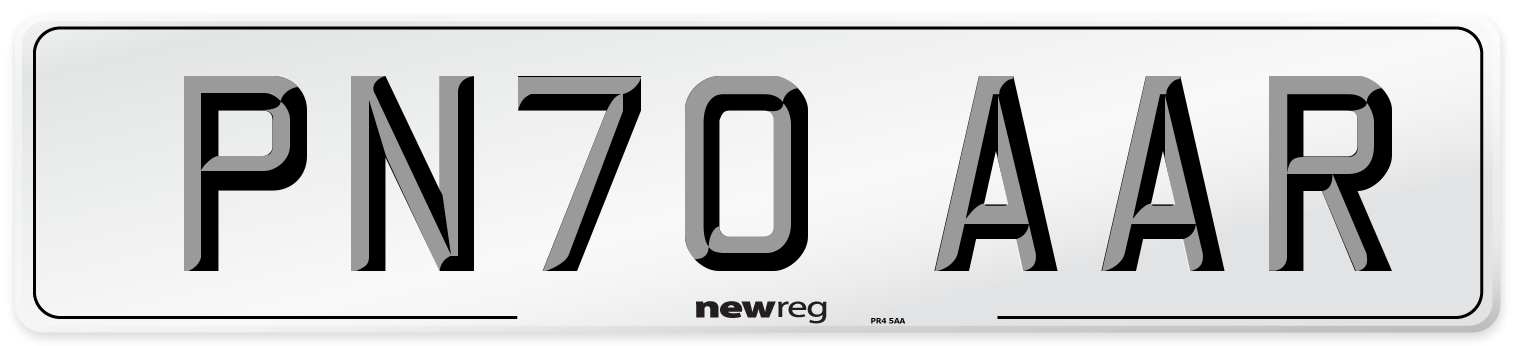 PN70 AAR Front Number Plate