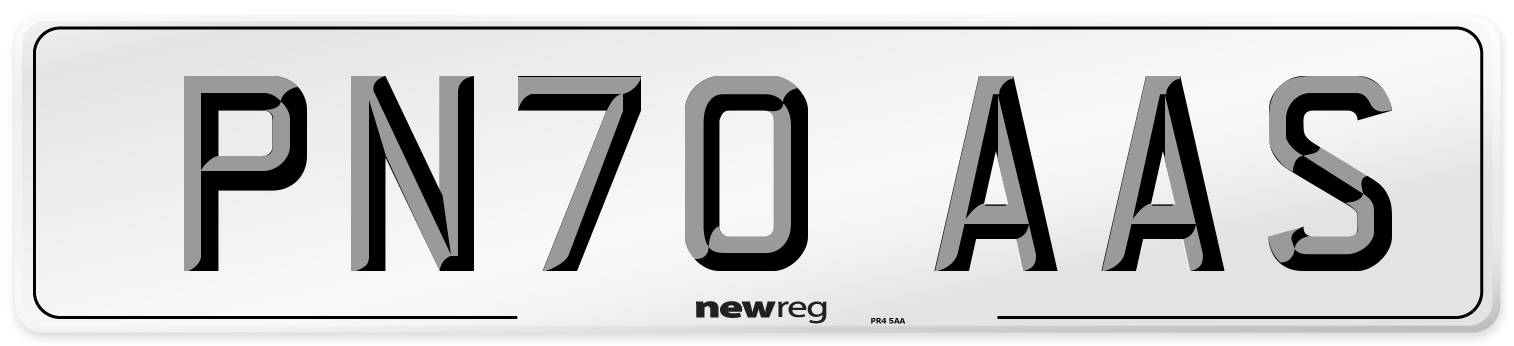 PN70 AAS Front Number Plate