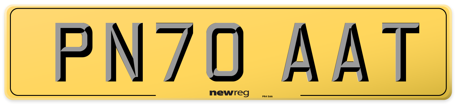 PN70 AAT Rear Number Plate