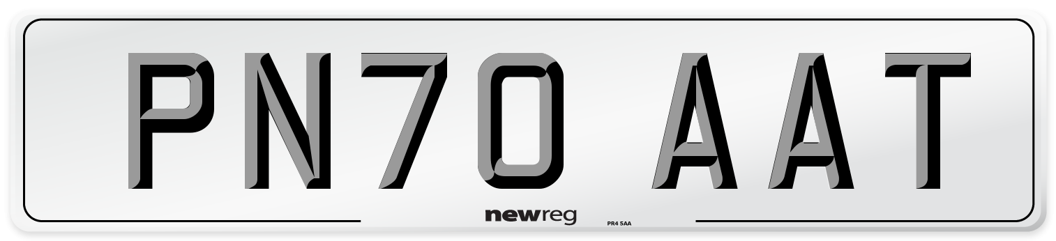 PN70 AAT Front Number Plate