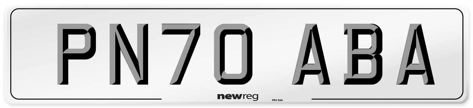 PN70 ABA Front Number Plate
