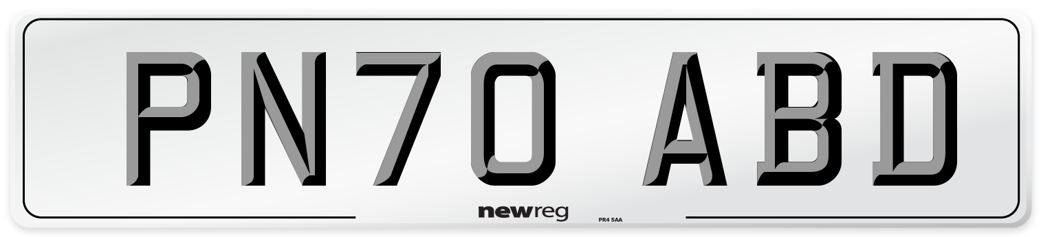 PN70 ABD Front Number Plate