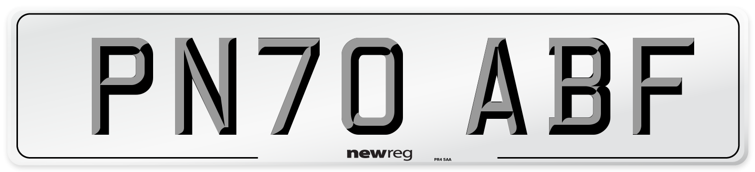 PN70 ABF Front Number Plate