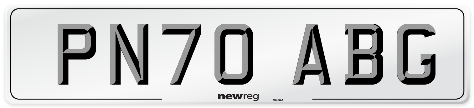 PN70 ABG Front Number Plate