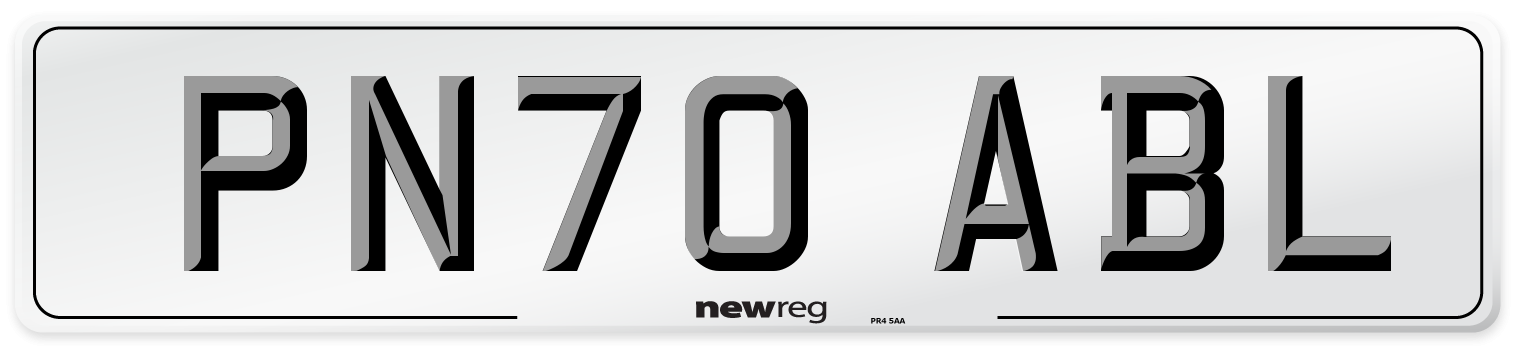 PN70 ABL Front Number Plate