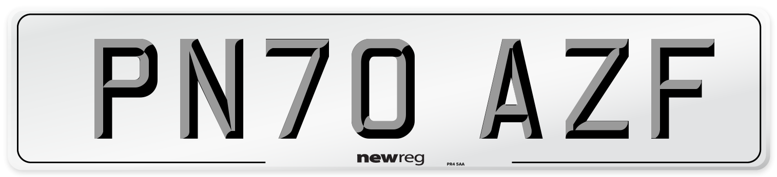 PN70 AZF Front Number Plate