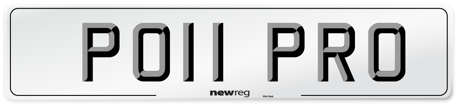 PO11 PRO Front Number Plate