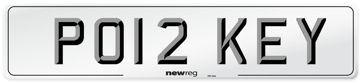 PO12 KEY Front Number Plate
