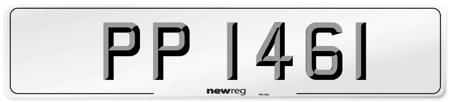 PP 1461 Front Number Plate
