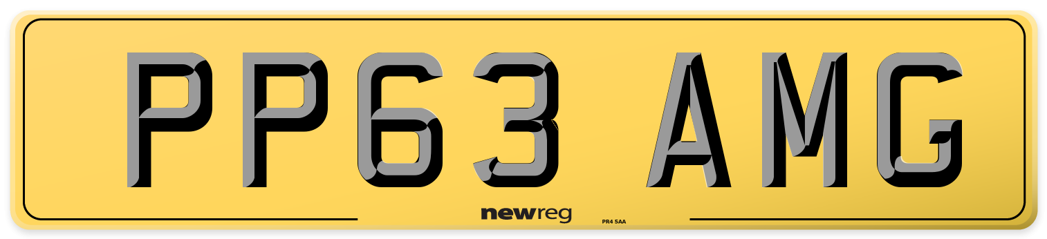 PP63 AMG Rear Number Plate