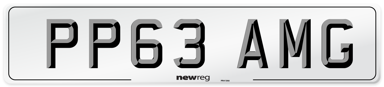 PP63 AMG Front Number Plate