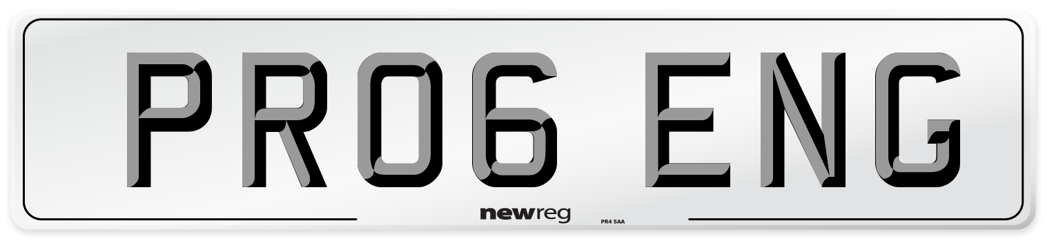 PR06 ENG Front Number Plate