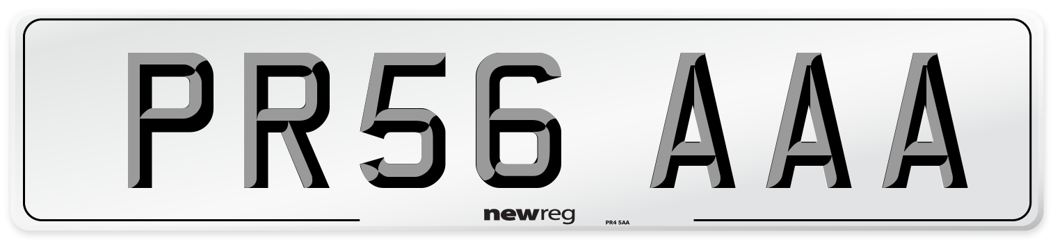 PR56 AAA Front Number Plate