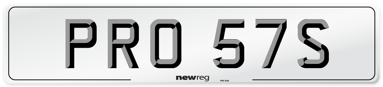 PRO 57S Front Number Plate