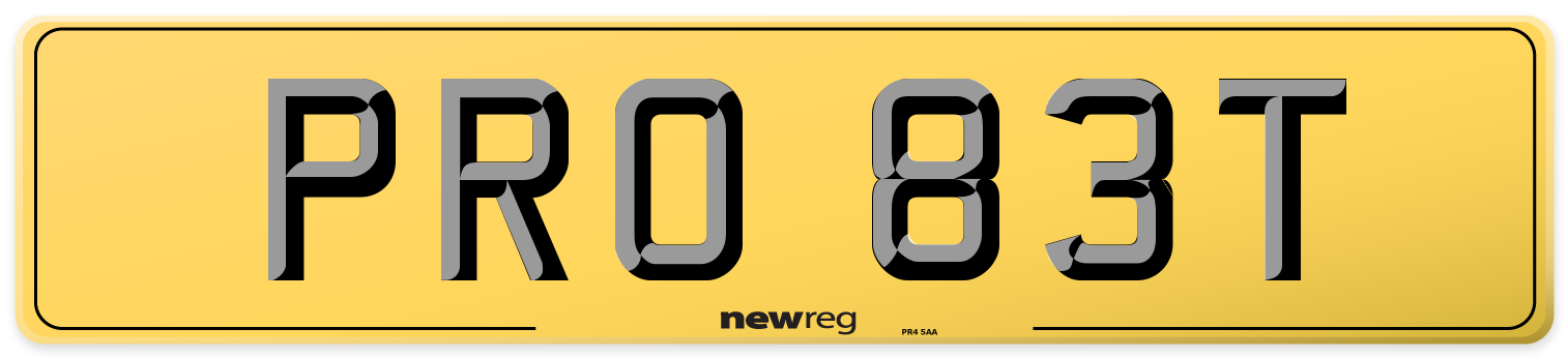 PRO 83T Rear Number Plate