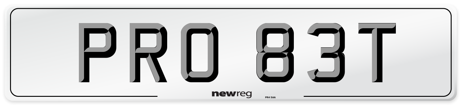 PRO 83T Front Number Plate