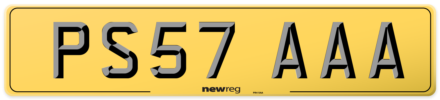 PS57 AAA Rear Number Plate