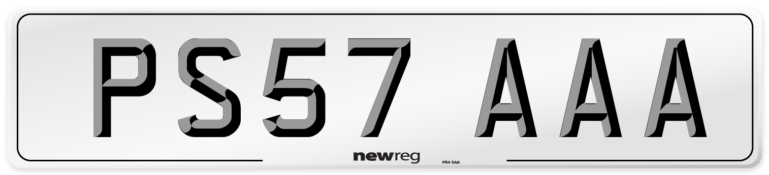 PS57 AAA Front Number Plate