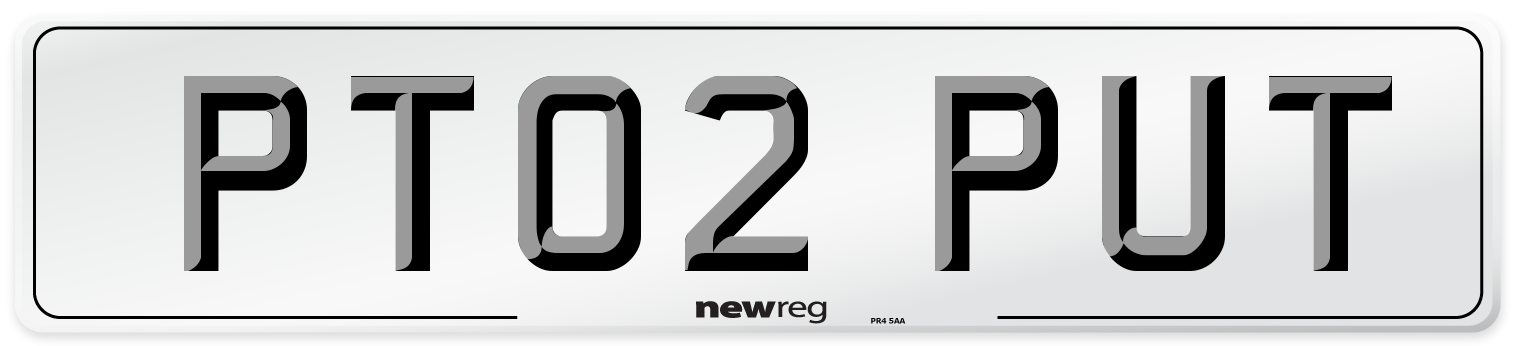 PT02 PUT Front Number Plate