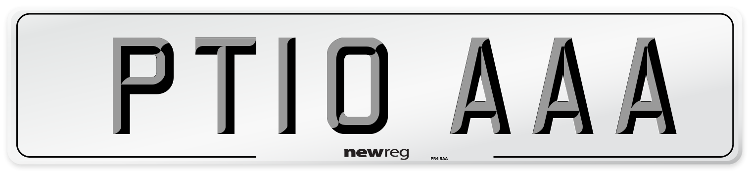 PT10 AAA Front Number Plate