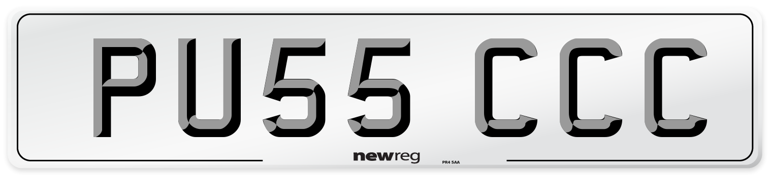 PU55 CCC Front Number Plate