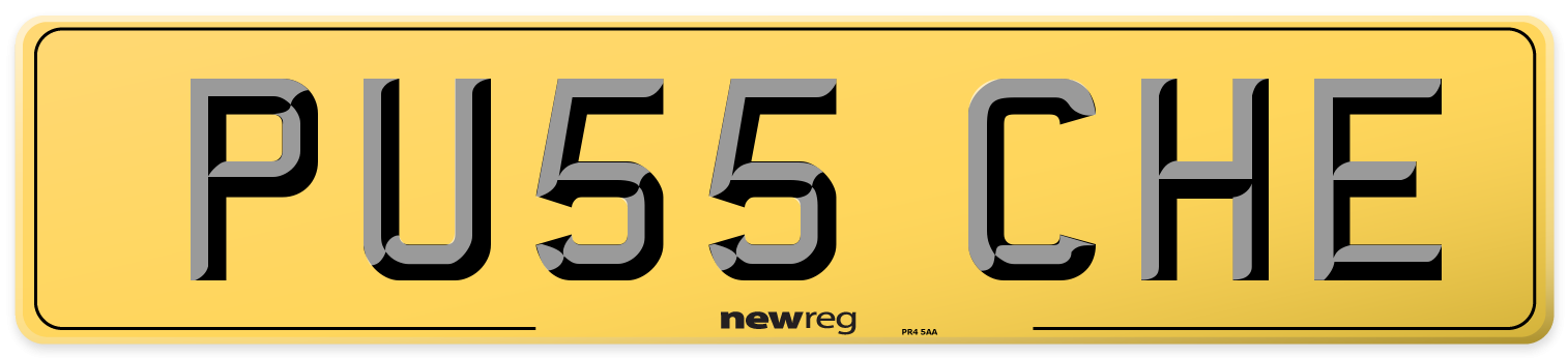 PU55 CHE Rear Number Plate