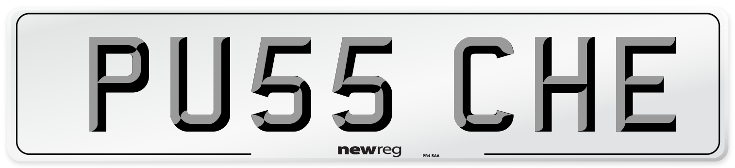 PU55 CHE Front Number Plate