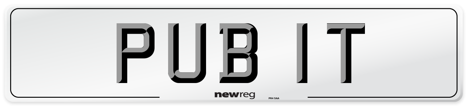 PUB 1T Front Number Plate