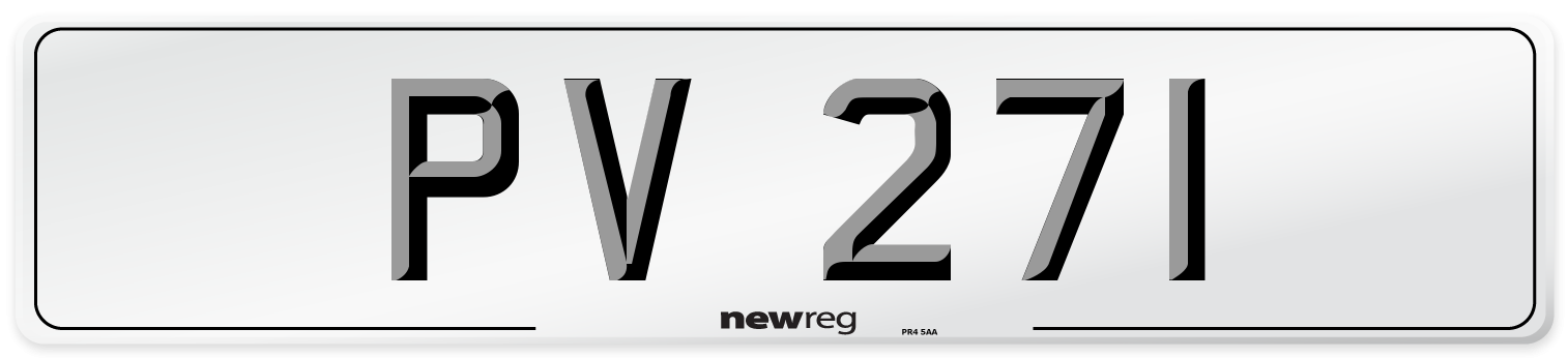 PV 271 Front Number Plate
