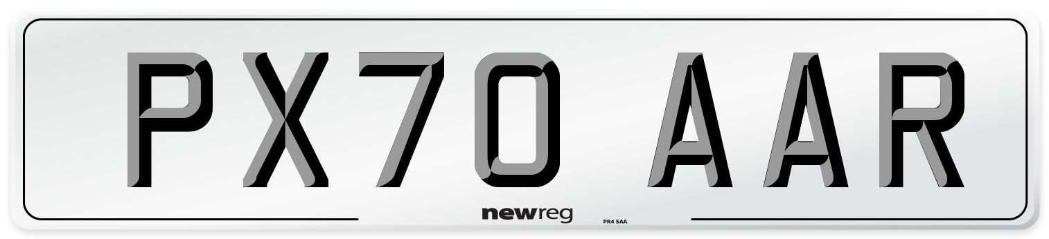 PX70 AAR Front Number Plate